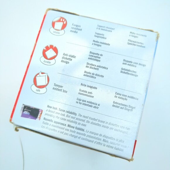 New Imation 2HD IBM Diskette 2001 VTG 1.44MB Double Sided Floppy Disk Box Sealed - Picture 5 of 6